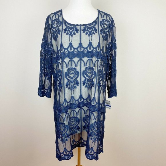 blue illusion dresses